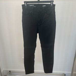 NWT Black curvy toothpick skinny jeans by J Crew